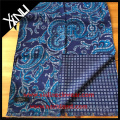 Paisley geométrica reversible bufanda impresa para hombres en azul rosa personalizada bufanda de los hombres